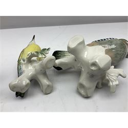 Eight Karl Ens bird figures, together with Mack blue tit and one other