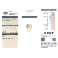 18ct gold diamond ring, six claw set with a single round brilliant cut diamond of 3.01 carat, with World Gemological Institute report