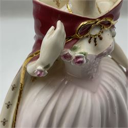 Coalport figure, An Evening at the Opera; Sara, designed by David Emanuel, limited edition 290/7,500, with certificate of authentication, H26cm
