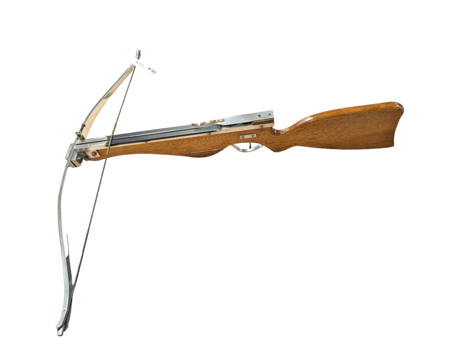 Crossbow with wooden stock