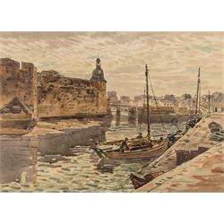 William Warden (British 1908-1982): 'Morning - Concarneau', watercolour signed and dated 1...