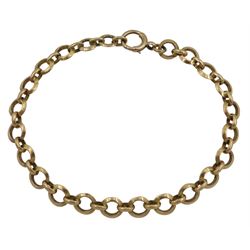 19th/early 20th century 18ct rose gold circular link bracelet, with spring loaded clasp