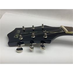 Gretsch Electromatic semi-acoustic guitar model G5129 in black and red with Bigsby tremolo, serial no.KS05063904; L105cm; in fitted hard carrying case