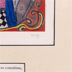 Edward Harris Wolfe (South African 1897-1982): 'Song of Songs', set of twelve limited edition lithographs on silvered paper each signed and numbered 228/250 in pencil, 36cm x 26cm, in matching frames (12)