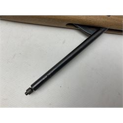 Springfield Armory M1A .22 cal. air rifle with under-lever action and wooden stock; serial no.6300, L116cm overall; in original cardboard box  NB: AGE RESTRICTIONS APPLY TO THE PURCHASE OF AIR WEAPONS.