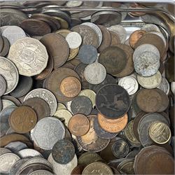 Great British and World coins, including pre-decimal pennies and other denominations, Netherlands 1932 two and a half Gulden, pre Euro coinage etc
