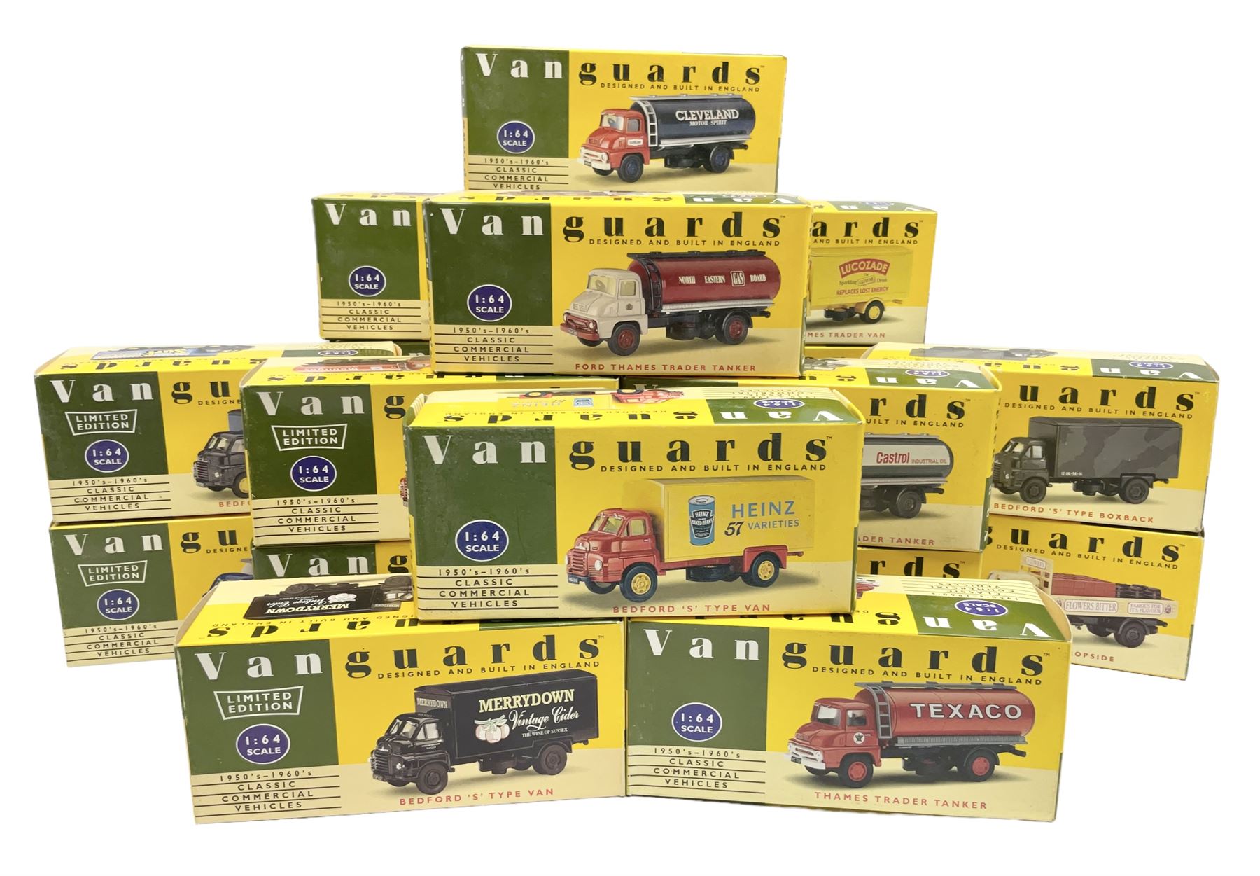 Nineteen Lledo Vanguards 1:64 scale 1950's-1960's Classic Commercial Vehicles die-cast models, all boxed (19)