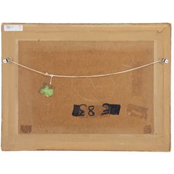 Charles Edmund Rowbotham (British 1856-1921): 'Vesuvius and the Bay of Naples from near Torre del Greco', watercolour signed, titled on the mount 15cm x 28cm