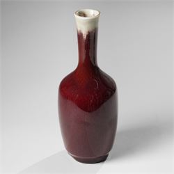 Chinese sang de boeuf bottle vase, H21cm