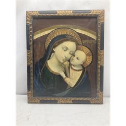 Italian School (19th century): 'Our Lady of Good Counsel', oil on canvas unsigned 48cm x 38cm