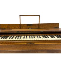 19th century oak cased harmonium, twin pedal pump mechanism