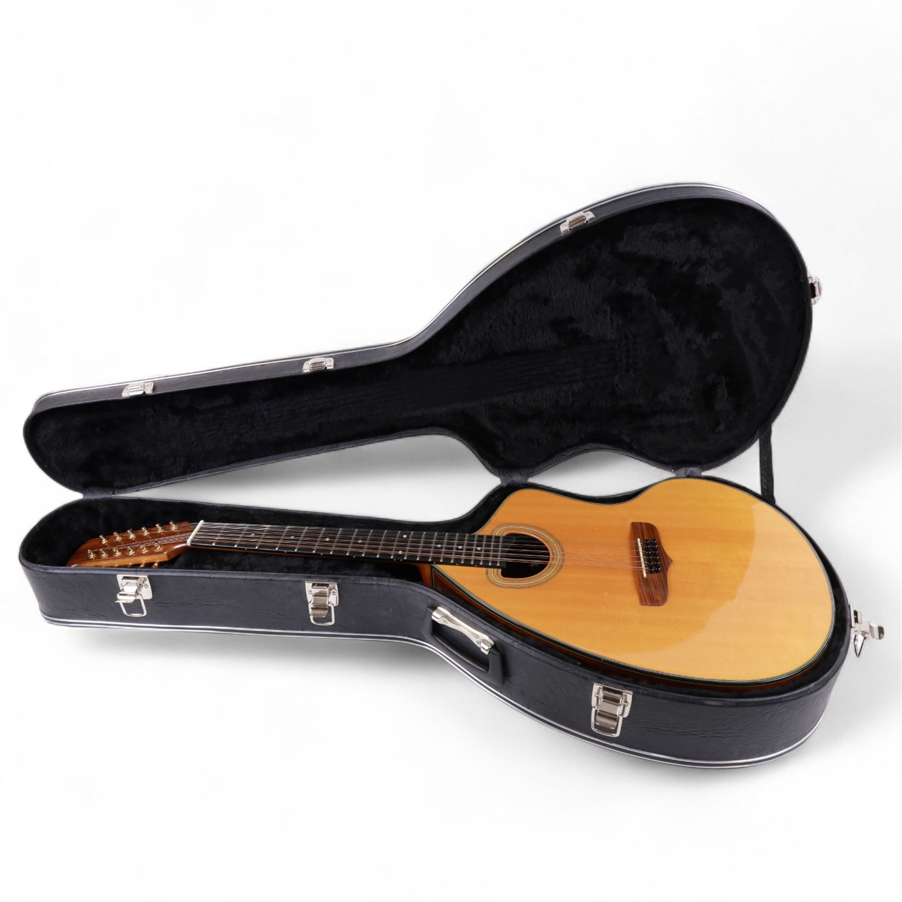Brazilian Giannini Craviola twelve string acoustic guitar, with Fishman Premium Blend onboard pickup, serial no. 000019116, in fitted hard case