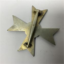 German War Merit Cross 1st Class, the pin-back stamped '50'; War Merit Medal; and Ostfront Medal for the Winter Campaign in Russia of 1941-1942 'Die Medaille Winterschlacht Im Osten'; all with ribbons (3)