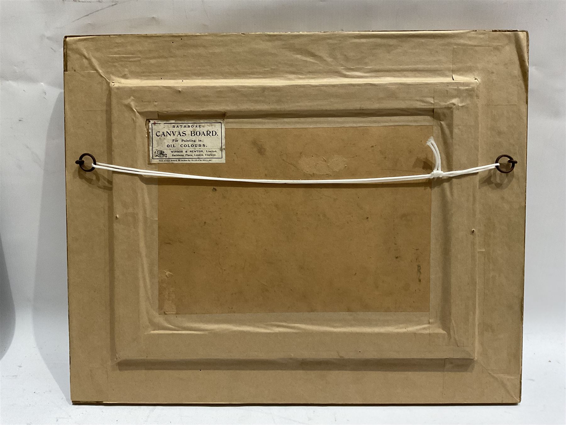 English School (19th Century): Horse and Cart Leaving the Village, oil on board unsigned 24cm x 35cm 