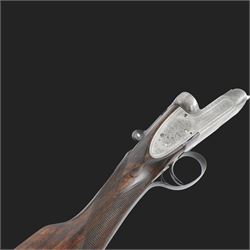 Holland and Holland 12 bore single trigger sidelock ejector, side by side double barrel shotgun with 76cm (30