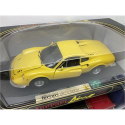 Five Anson 1:18 scale models - limited edition Cadillac Escalade 2002; Dodge Ram 3500; 1963 Ford Thunderbird; Saab 900 Turbo Cabriolet; and Ferrari Dino 246GT; all boxed (5)
