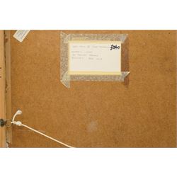 Stephen Wager (Yorkshire 20th century): 'New Ball II (Over Featherstone)', mixed media signed and titled verso 114cm x 76cm