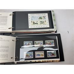 Mostly Isle of Man Queen Elizabeth II mint stamps and first day covers, including 'Europa', 'Postman Pat visits the Isle of Man', 'The Splendour of Steam', 'Victory Celebrations', 'Lighthouses' etc, housed in various folders and loose