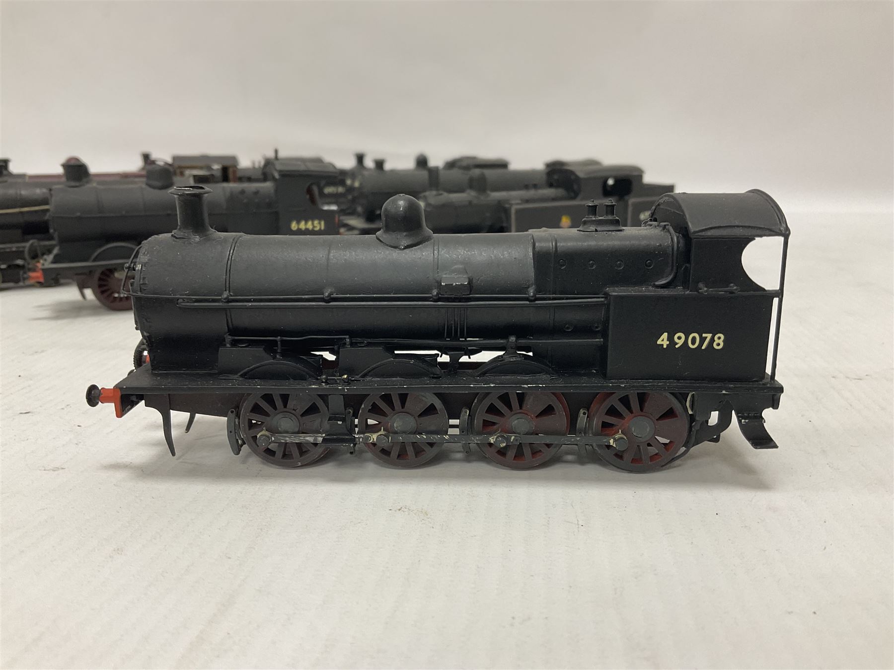 ‘00’ gauge - eight kit built steam locomotives, mostly for restoration comprising LNWR/LMS Whale G Class 0-8-0 no.49078 in BR black; Class J11 (Pom-Pom) 0-6-0 no.64451 in BR black; Class F4 2-4-2T no.67214 in BR black; Precursor Tank Whale ‘Dreadnought’ 4-4-0 no.659 in black; Class O2 2-8-0 no.63936 in BR black; Class A4 4-6-2T no.6978 in LNER crimson; Class C16 4-4-2T no.67489 in BR black; Class A6 4-6-2T no.69791 in BR black (8) 
