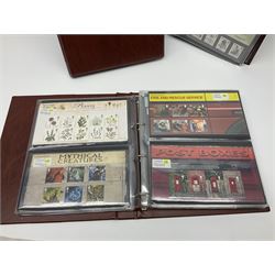 Queen Elizabeth II mint decimal stamps, mostly in presentation packs, face value of usable postage approximately 340 GBP