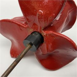 Paul Cummins (b 1977) ceramic poppy from the poppy art installation 'Blood Swept Lands and Seas of Red' at the tower of London with certification of authenticity