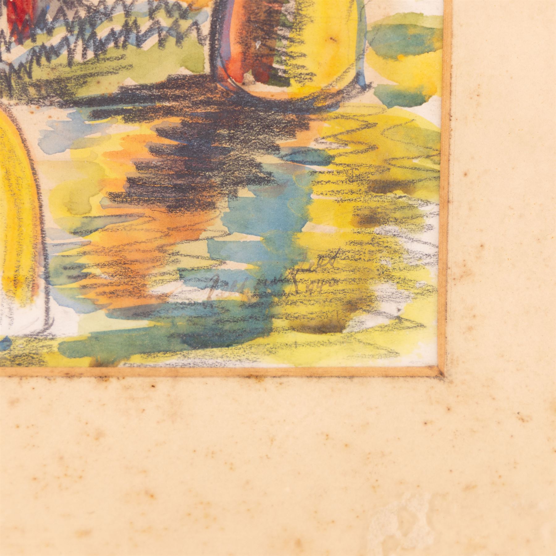 Rees Lewis Rees (British 20th Century): 'The Drawing Room Table' and 'The Saw Mill', two watercolours signed and indistinctly dated, 24cm x 33cm (2)