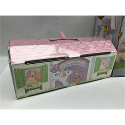 1980s Hasbro My Little Pony - Dream Castle and Show Stable; both boxed, together with Lullaby Nursery and Carry Case; ten generation one ponies, including Majesty, Skydancer and Locket; and assorted accessories 