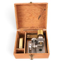 Collection of kit built model engines, including a Stirling Engine and vacuum engines, all with makers plaques for Hanby Malton