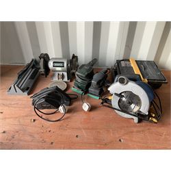 Draper bench grinder, tile cutter, circular saw together with two sanders and planer  - THIS LOT IS TO BE COLLECTED BY APPOINTMENT FROM DUGGLEBY STORAGE, GREAT HILL, EASTFIELD, SCARBOROUGH, YO11 3TX