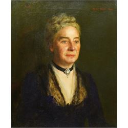 Henry Scott Tuke RA, RWS, NEAC (British 1858-1929): Portrait of Laura Julia Johanna Lawren...