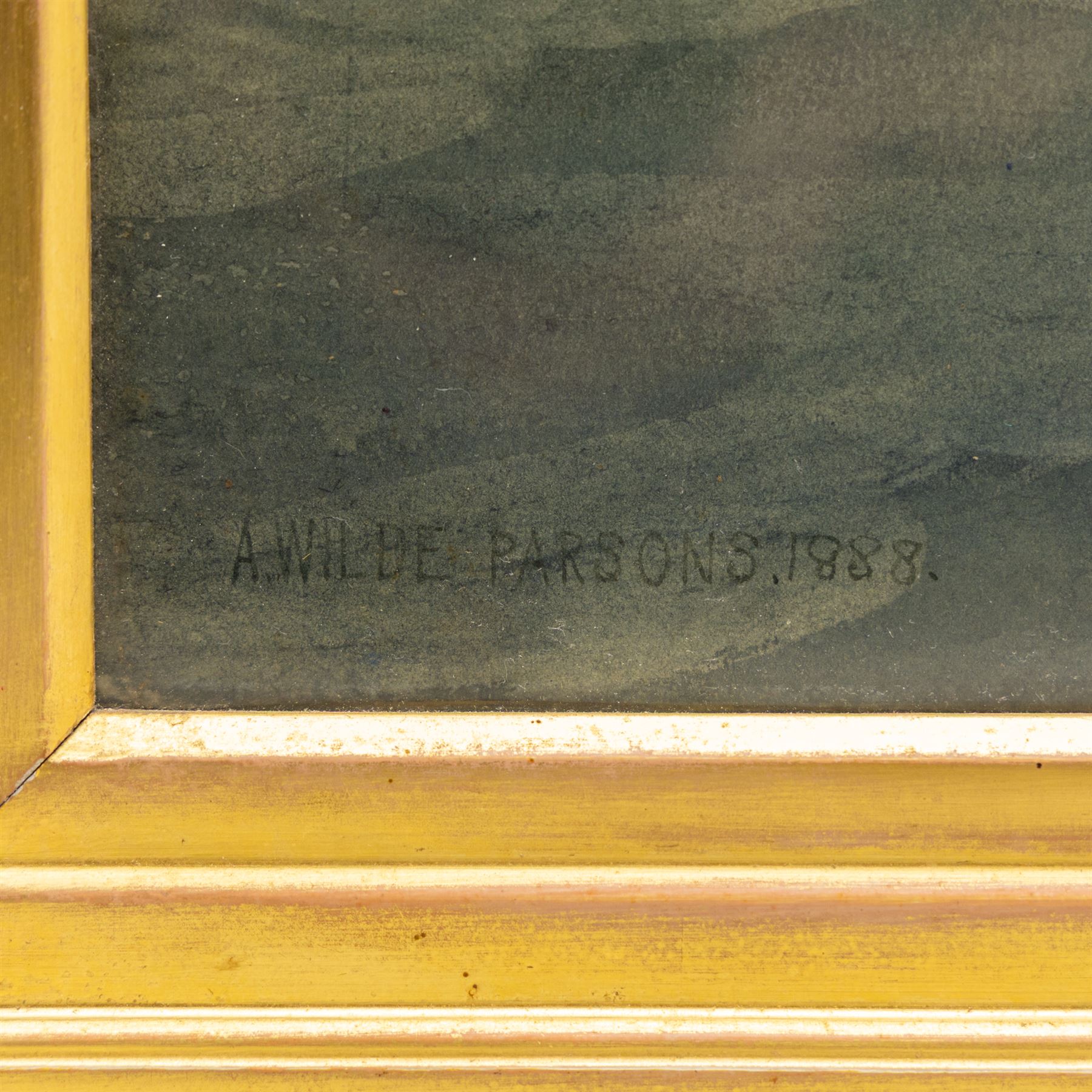 Arthur Wilde Parsons (British 1854-1931): 'A Fresh Breeze Off Scarborough', watercolour with scratching out signed and dated 1888, original title label verso 75cm x 105cm