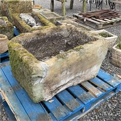 19th century deep D shaped trough - THIS LOT IS TO BE COLLECTED BY APPOINTMENT FROM DUGGLEBY STORAGE, GREAT HILL, EASTFIELD, SCARBOROUGH, YO11 3TX