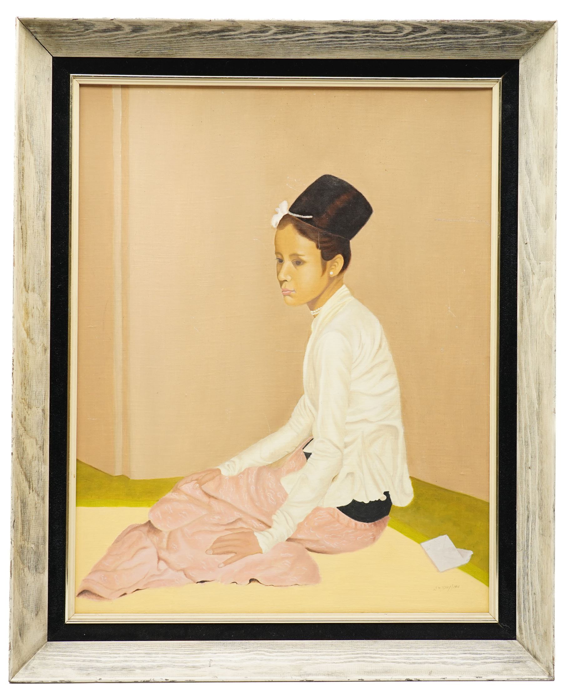 N K Day after Sir Gerald Festus Kelly (British 1879-1972): Princess Sao Ohn Nyun of Burma, oil on board signed dated 2001, with preparatory sketch verso 58cm x 46cm 
