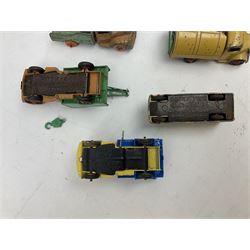 Dinky - twelve unboxed and playworn/repainted die-cast commercial vehicles including Hindle Smart Helecs, two Bedford tipper trucks, Dodge tipper truck, two Commer breakdown trucks, Brinks Armoured Car, Bedford Refuse wagon etc (12)