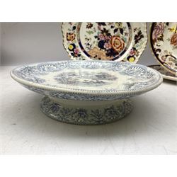Masons Ironstone bowl commemorating Silver Jubilee, limited edition, together with Masons Mandalay pattern jug and two plates, and other similar ceramics