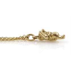 9ct gold Winnie the Pooh pendant necklace