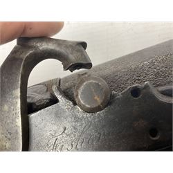Early 19th century 20-bore flintlock converted to percussion fowling piece by Fisher, the 96.5cm(38