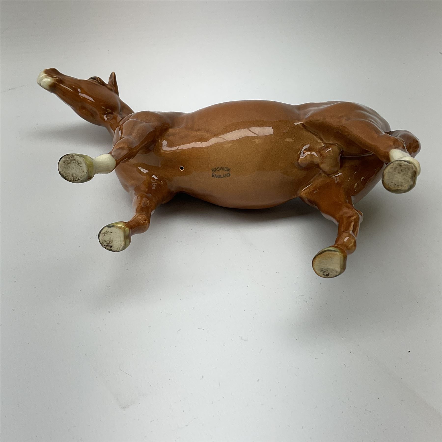 A Beswick figure modelled as a chestnut horse, probably model 1771, H19cm 