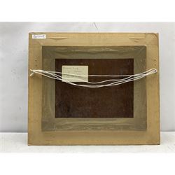 Daniel Van der Putten (Dutch 1949-): 'Windmill Road Hellidon Northamptonshire', oil on panel signed, titled verso 27cm x 34cm