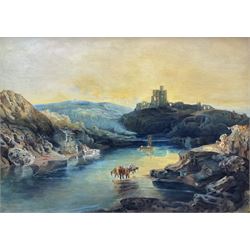 After Joseph Mallord William Turner (British 1775-1851): 'Norham Castle - Morning', oil on canvas unsigned 42cm x 60cm