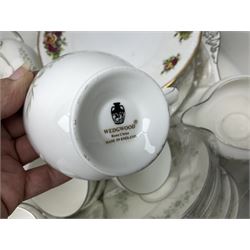 Wedgwood Westbury pattern tea set; another Wedgwood floral patterned tea set; and an Elizabethan rose pattern tea set.