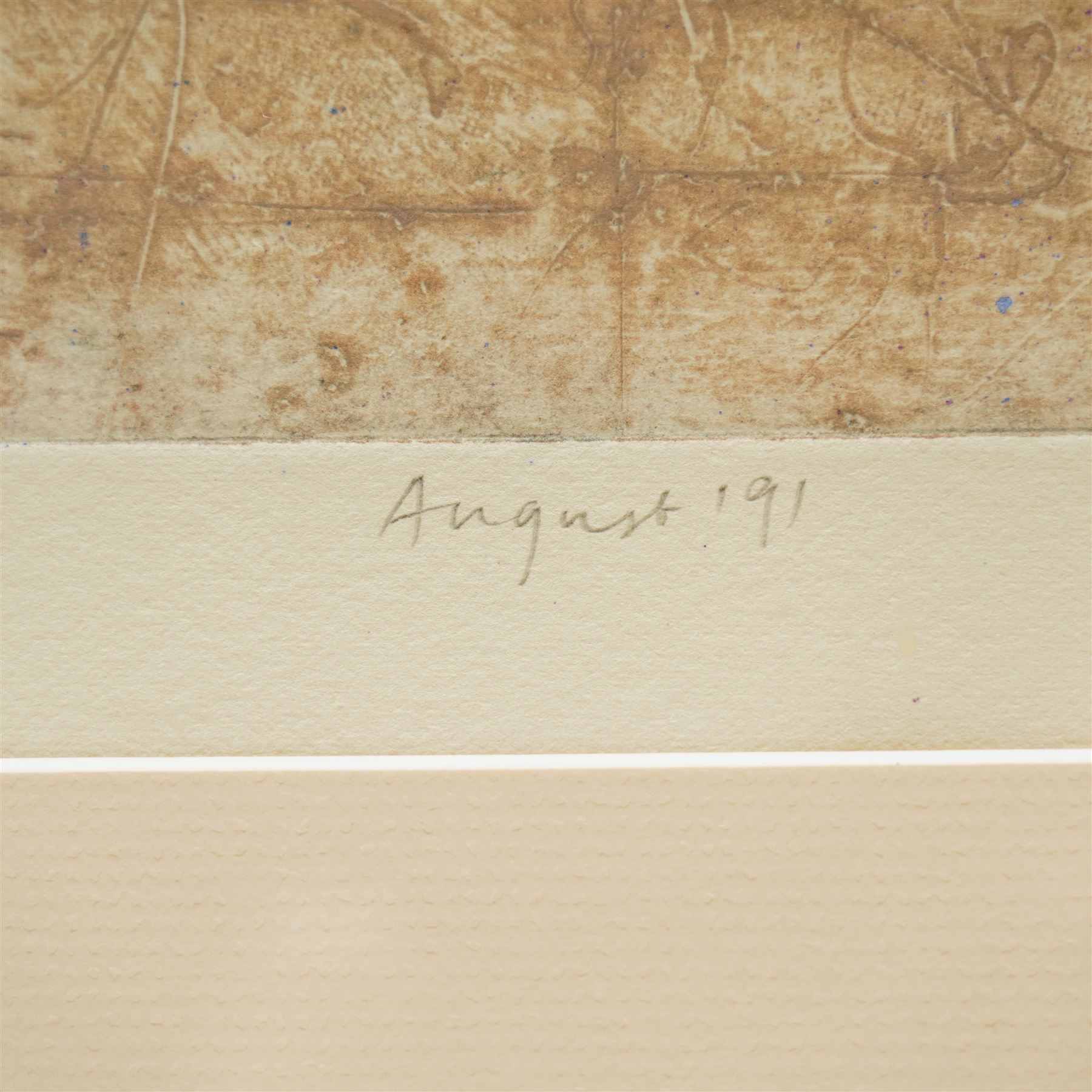 Freya Payne (British 1968-): 'Fallen Angel', limited edition colour etching signed titled and numbered 1/4 in pencil 45cm x 61cm