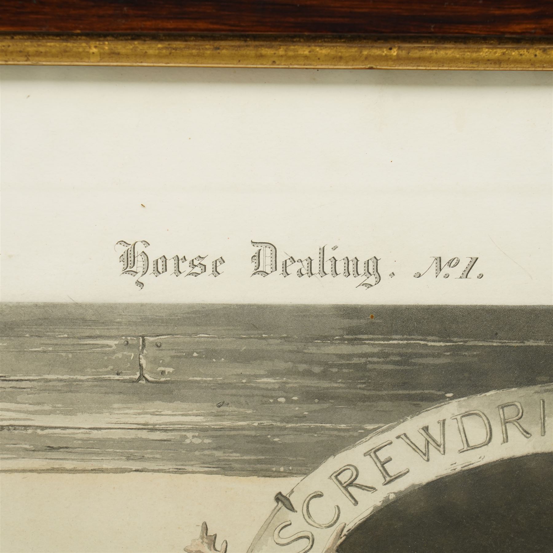 John Harris (British 1811-1865) after Robert Richard Scanlan (British 1801-1876): 'Horse Dealing no.1 & no.2', pair of 19th century aquatint engravings with hand-colouring pub. Ackermann 1841, 40cm x 58cm (2)