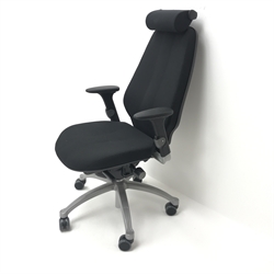  Adjustable swivel office chair, upholstered back and seat, W70cm  