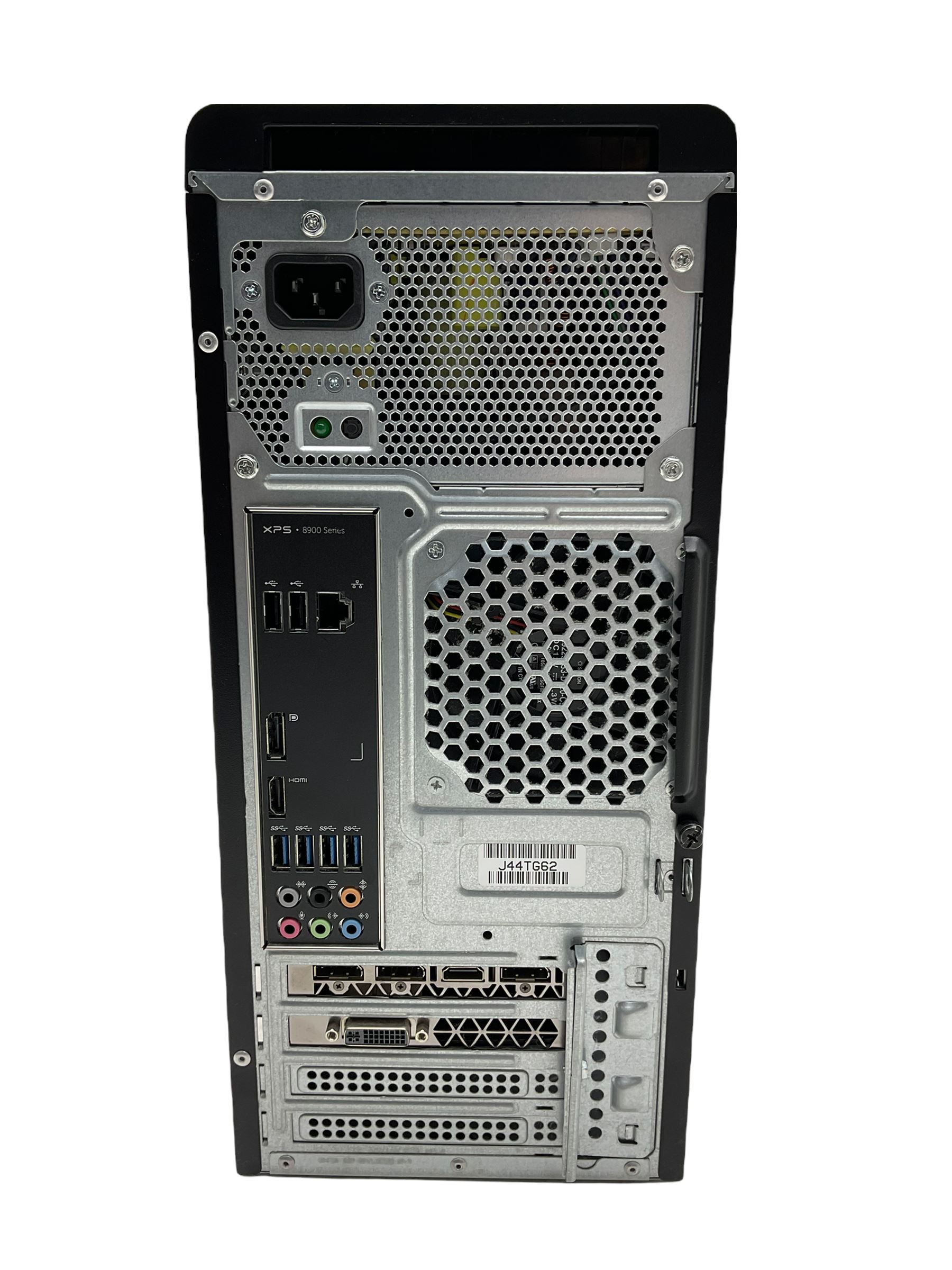 DELL i7 XPS 8900 series computer with monitor and various accessories including: LG BP250 Blu-ray player, SONY floppy disc drive etc. on stand