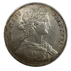German States Frankfurt 1861 silver thaler coin