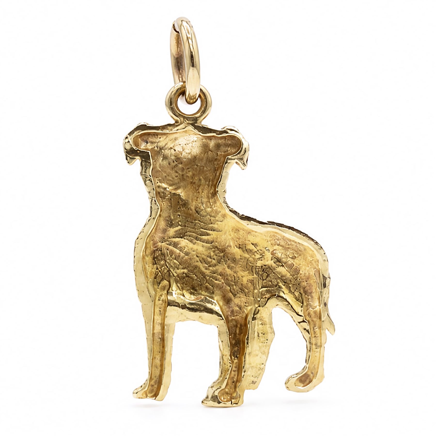 9ct gold Bulldog pendant, hallmarked