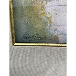 Robert Brindley (British 1949-): 'Towards the Beach - Runswick Bay', watercolour signed, titled and dated 13/05/02 verso 33cm x 17cm