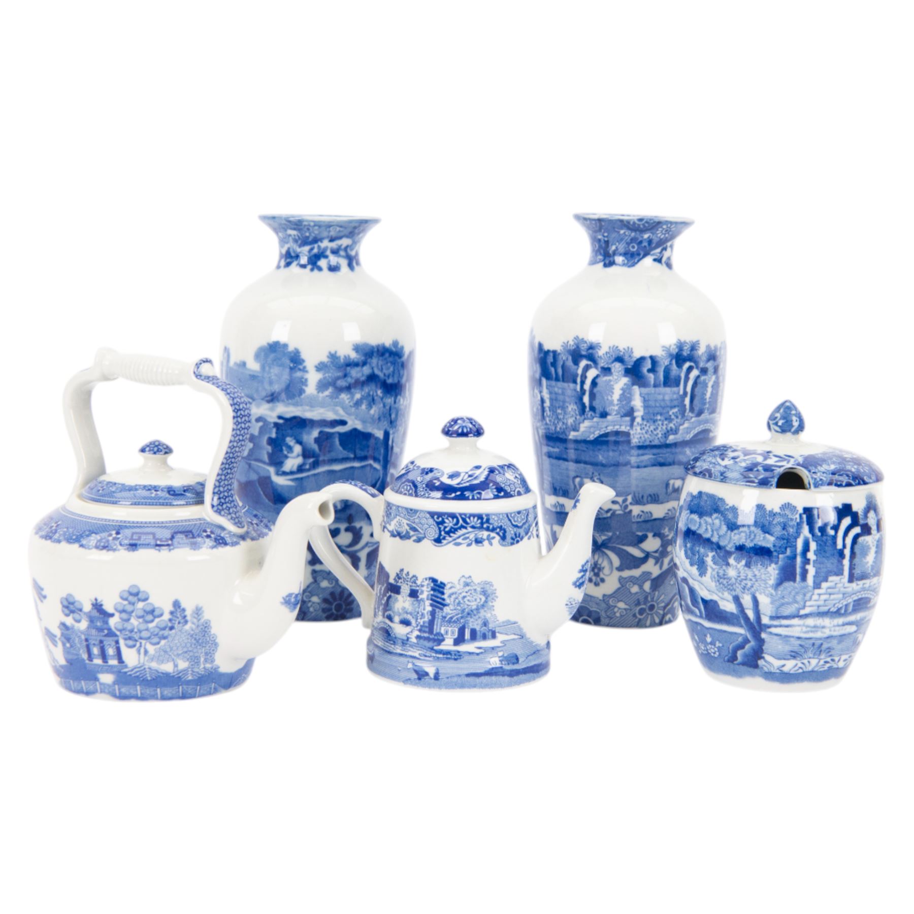 値下げ！！spode 青と白の風景画 ティーセット Spode Italian pattern novelty teapot | Ceramics | 151553