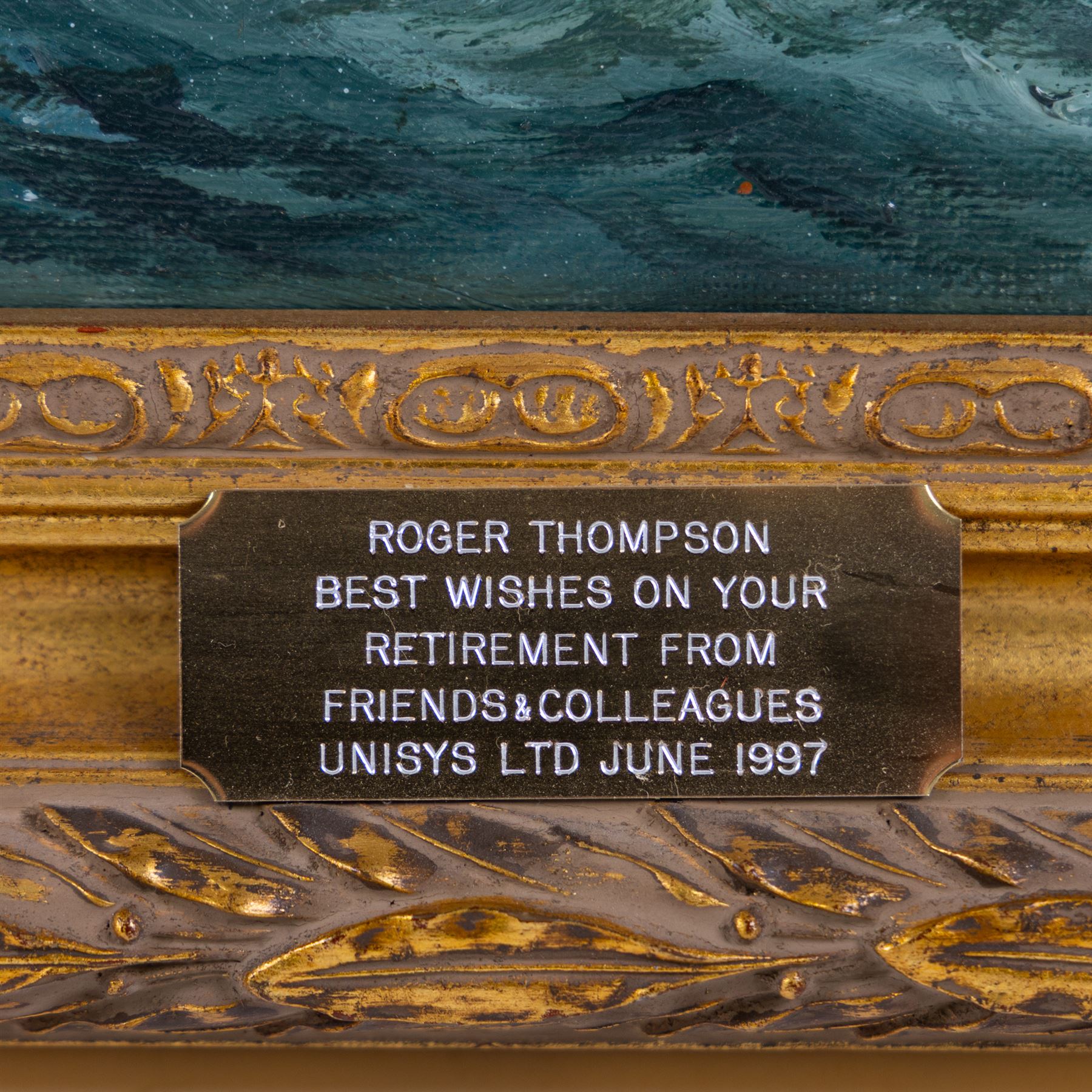 Keith Baldock (Grimsby Contemporary): Steamer Black Watch at Sea, oil on canvas signed 50cm x 75cm 